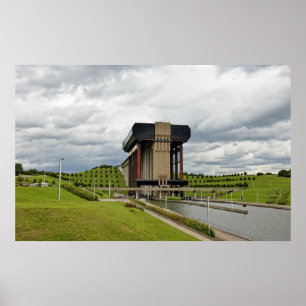 Strepy-Thieu boat lift in Belgium Poster