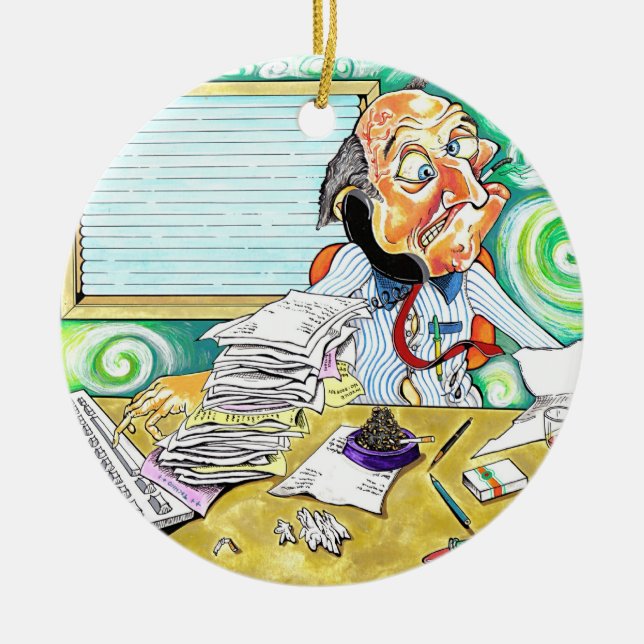 Stress Ceramic Tree Decoration (Front)