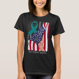 Stress Disorders Awareness Vintage American Flag T T-Shirt