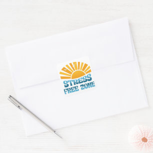Stress Free Zone Square Sticker