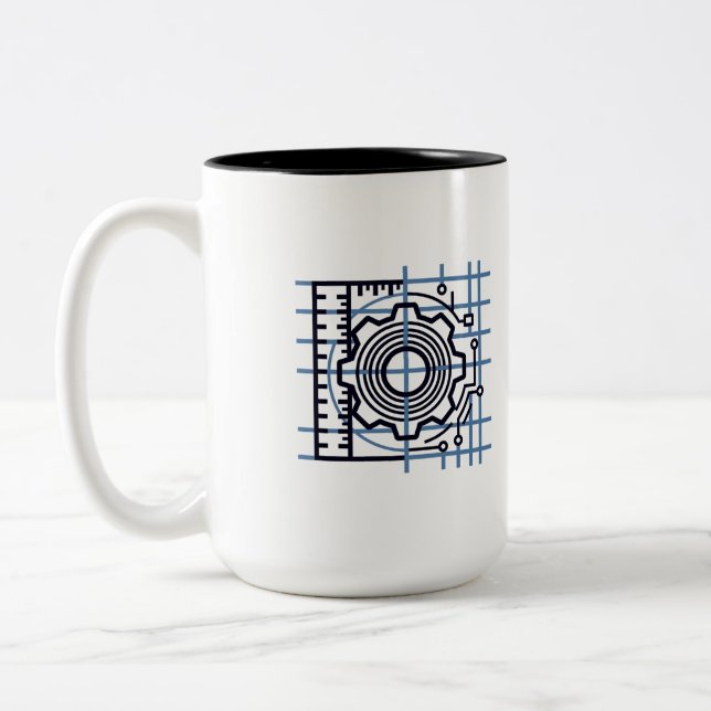 Stress → Strain → Coffee | Mechanical Engineer Mug (Left)