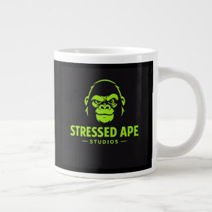 Stressed Ape Studios Green Logo Large Coffee Mug