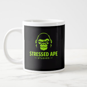 Stressed Ape Studios Green Logo Large Coffee Mug