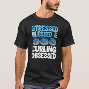 Stressed Blessed & Curling Men World's Greatest Cu T-Shirt