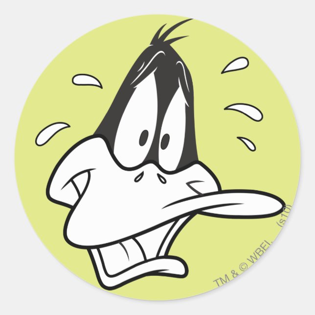 Stressed DAFFY DUCK™ Classic Round Sticker (Front)