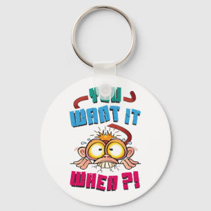 Stressed Monkey Key Ring