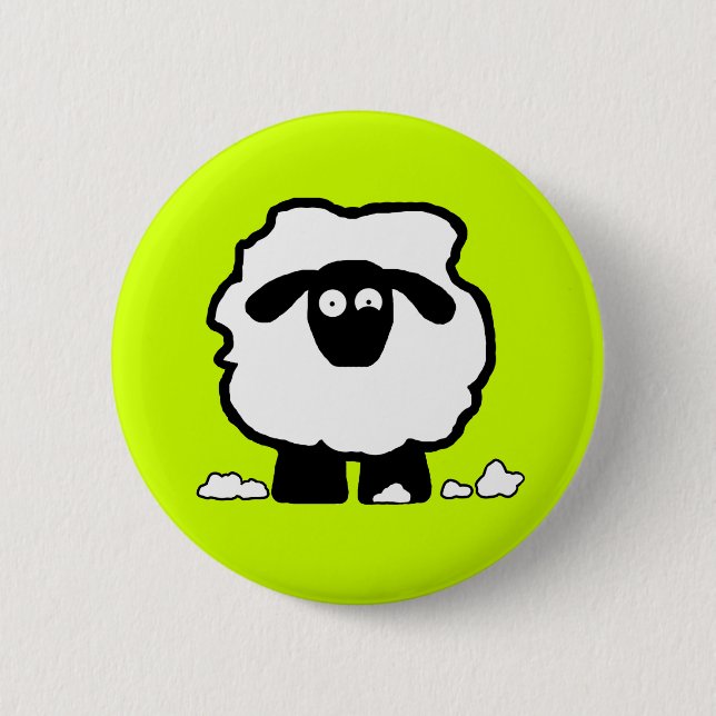 Stressed Sheep 6 Cm Round Badge (Front)