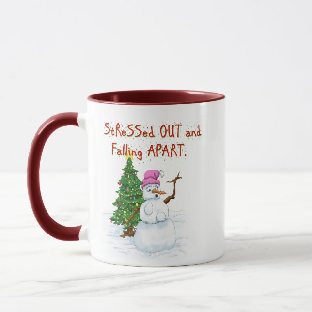 Stressed Snowlady Mug (Left)