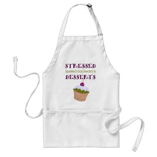 Image of Stressed spelled backward is Desserts Standard Apron