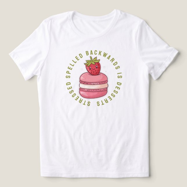 Stressed spelled backwards is desserts Tri-Blend shirt (Design Front)