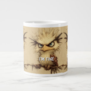 StressedBird I'm Fine It's FIne Everything's Fine  Large Coffee Mug