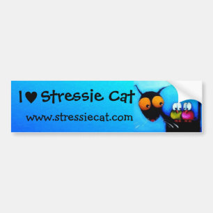 Stressie Cat bumper sticker