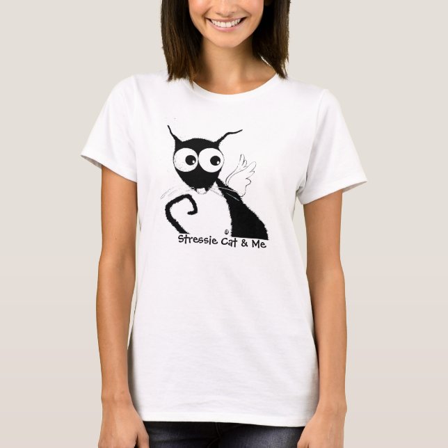 Stressie Cat & Me T-Shirt (Front)
