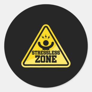 Stressless Zone National Sign Stress Awareness Mon Classic Round Sticker