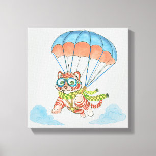 Stretch Canvas Parachute Tiger