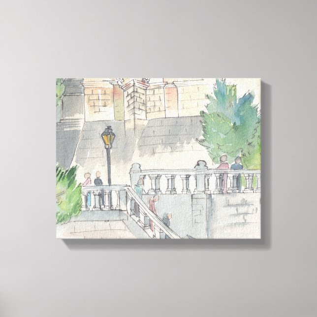 Stretch Canvas "Watercolor Sketch/Chateau of Blois Print (Front)