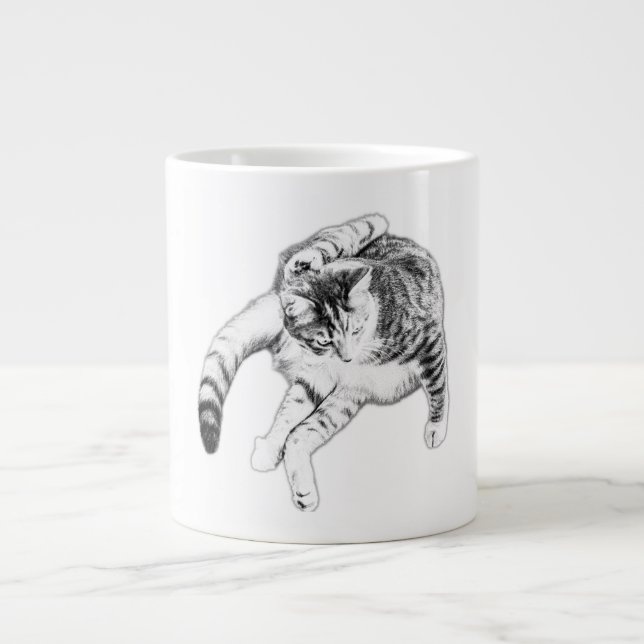 Stretch First, Sip Second Large Coffee Mug (Front)