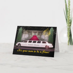 Stretch Limo V.I.P.  (customisable) Card