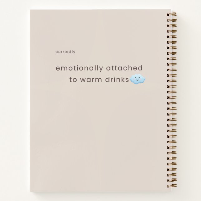 Stretch Tomorrow Sloth Notebook | Cosy Minimal 2.0 (Back)