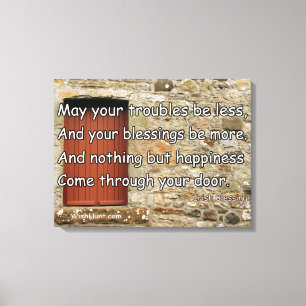 Stretched Canvas Irish Blessing by WishHunt Print