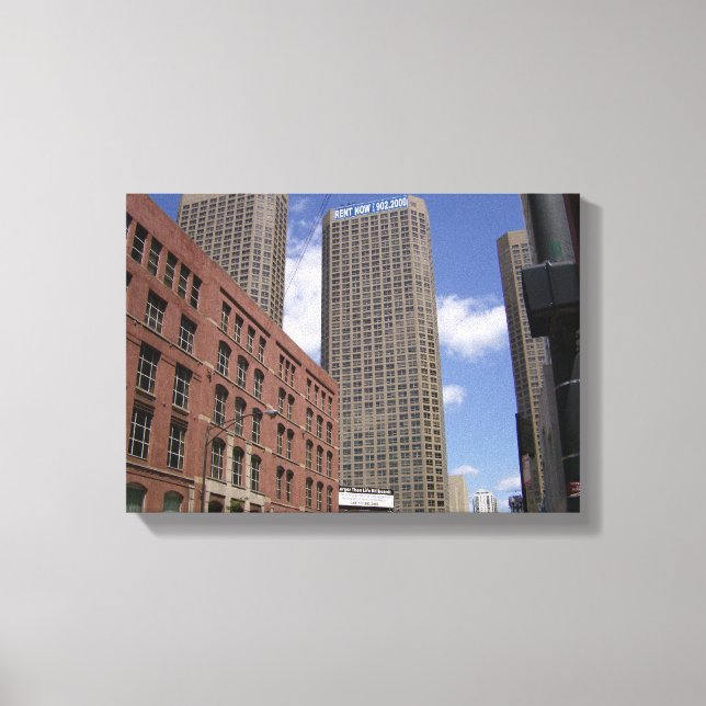 Stretched Canvas of Downtown Chicago Print (Front)