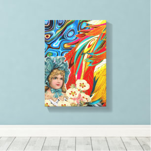 Stretched Canvas Print Abstract Vintage Woman 