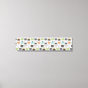 Stretched Canvas Print - Animal Faces