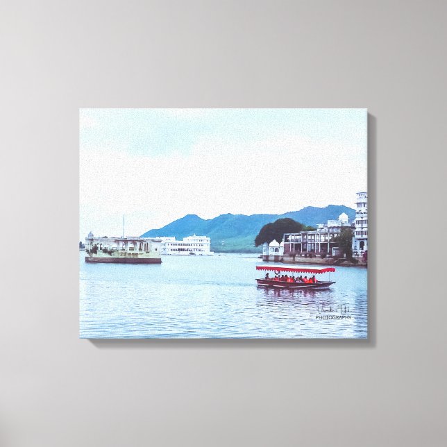Stretched Canvas Print - Beautiful Lake Palace (Front)