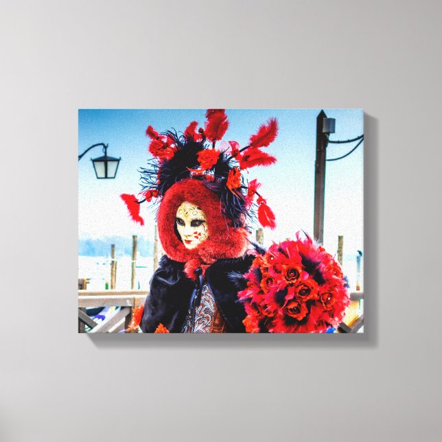 Stretched Canvas Print Carnival mask (Front)