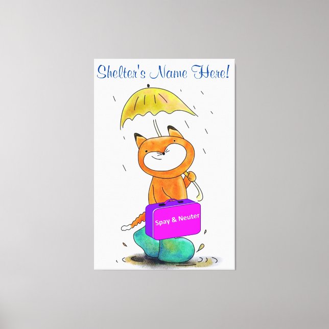 Stretched Canvas Print Cat Feline Spay and Neuter (Front)