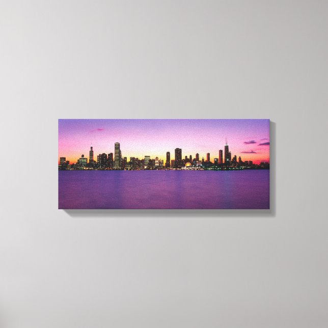 Stretched Canvas Print - Chicago Skyline (Front)