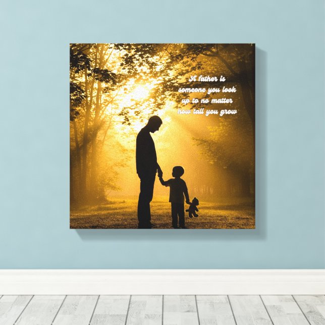 Stretched Canvas Print 🖼️ Dear Dad  (Insitu(Wood Floor))