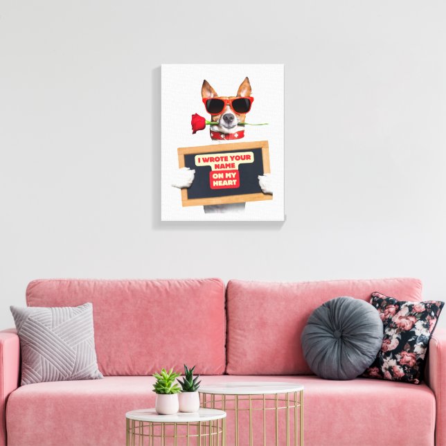 Stretched Canvas Print gift for valentine's day (Insitu(LivingRoom))