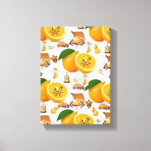 Stretched Canvas Print Happy Oranges 