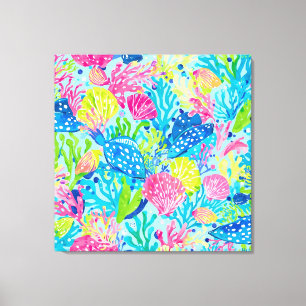 Stretched canvas print in stylish graphic