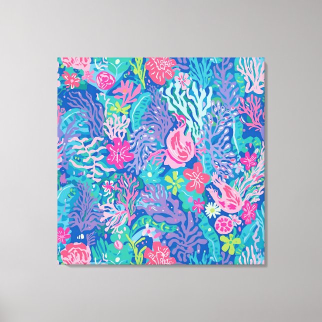 Stretched canvas print in stylish graphic (Front)