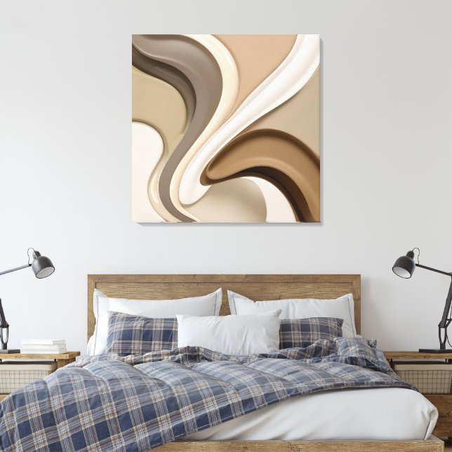 Stretched canvas print in stylish graphic (Insitu(Bedroom))