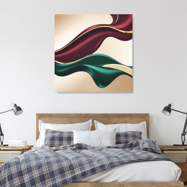 Stretched canvas print in stylish graphic (Insitu(Bedroom))