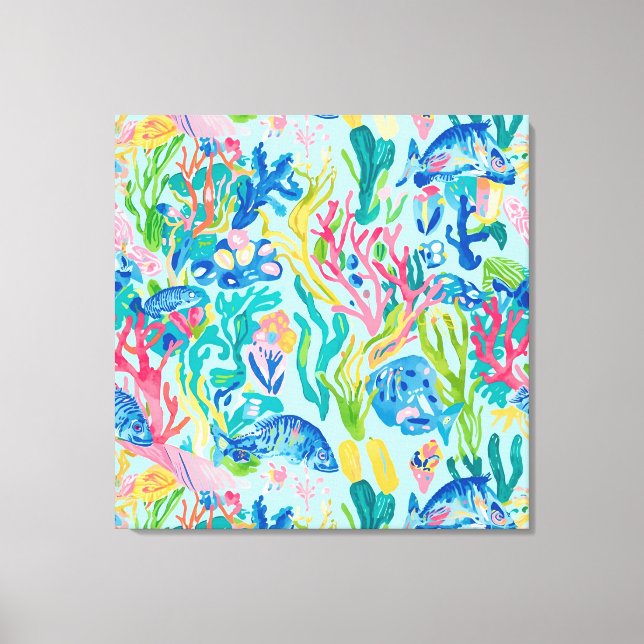 Stretched canvas print in stylish graphic (Front)