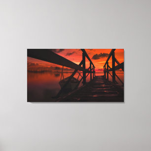 Stretched Canvas Print - Island Sunset