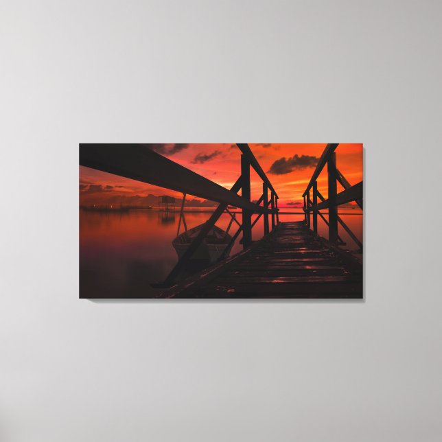 Stretched Canvas Print - Island Sunset (Front)