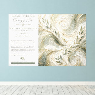 Stretched Canvas Print January — White Sage Energy