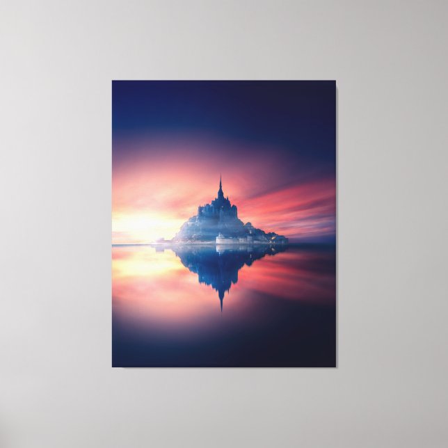 Stretched Canvas Print - Mont Saint-Michel France (Front)