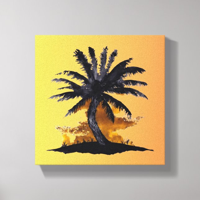 Stretched Canvas Print - Palm Tree (Front)
