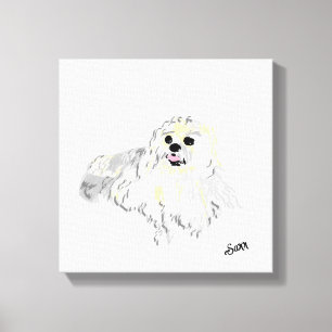 Stretched Canvas Print :  Pomeranian Puppy
