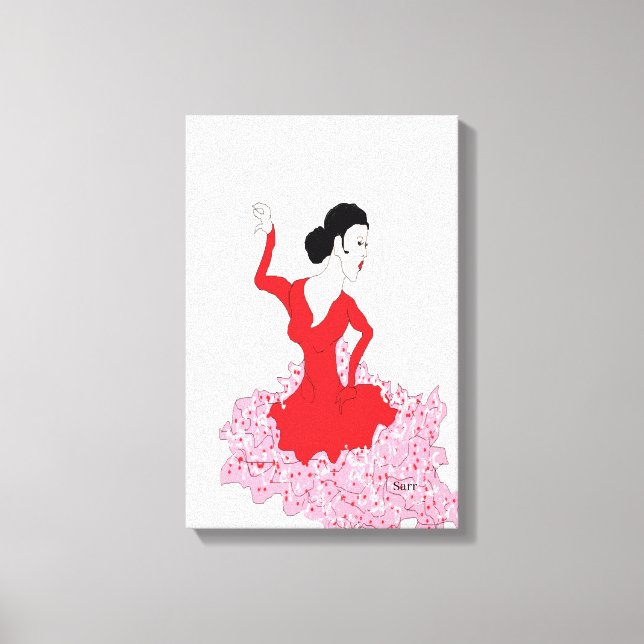Stretched Canvas Print  :  Spanish Dancer (Front)