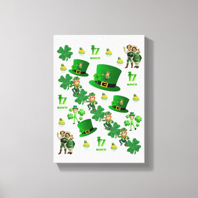 Stretched Canvas Print St. Patrick's Day (Front)