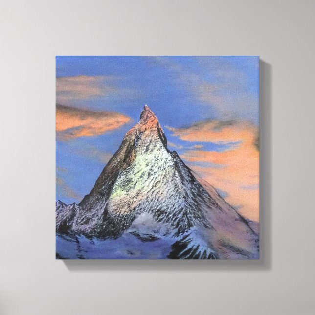 Stretched Canvas Print - The Matterhorn At Sunset (Front)