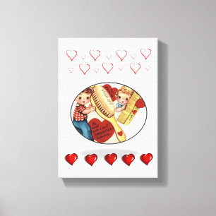 Stretched Canvas Print Valentine's Day