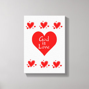 Stretched Canvas Print Valentine's Day God is Good